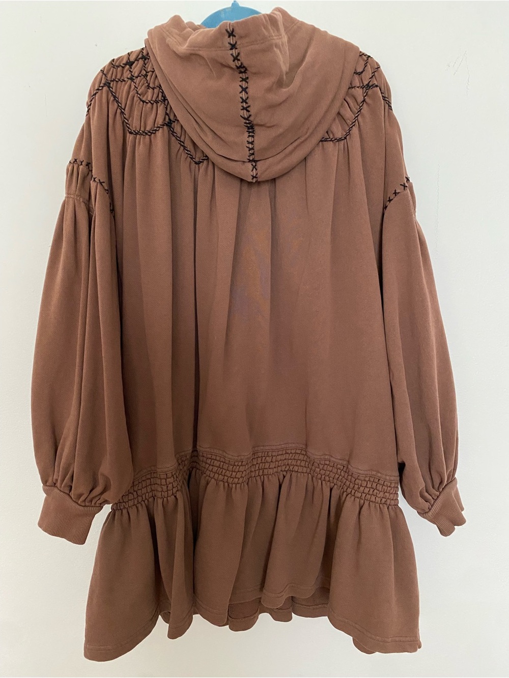 Free People Women’s adorable embroidered Hoodie tunic Dress so M/L - Picture 5 of 7